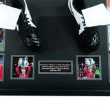 Manchester United F.C. Sheringham & Solskjaer Signed Boots (Dual Framed)