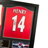 Arsenal F.C. Bergkamp & Henry Signed Shirts (Dual Framed)