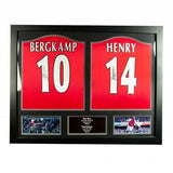 Arsenal F.C. Bergkamp & Henry Signed Shirts (Dual Framed)