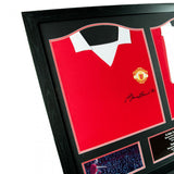 Manchester United F.C. Charlton & Law Signed Shirts (Dual Framed)