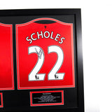 Manchester United F.C. Giggs & Scholes Signed Shirts (Dual Framed)