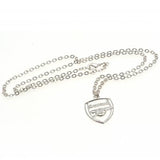 Arsenal F.C. Silver Plated Pendant & Chain CR