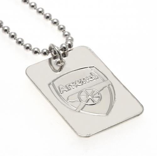 Arsenal F.C. Silver Plated Dog Tag & Chain