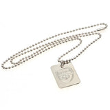 Arsenal F.C. Silver Plated Dog Tag & Chain