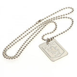 Aston Villa F.C. Silver Plated Dog Tag & Chain