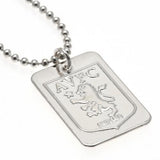 Aston Villa F.C. Silver Plated Dog Tag & Chain