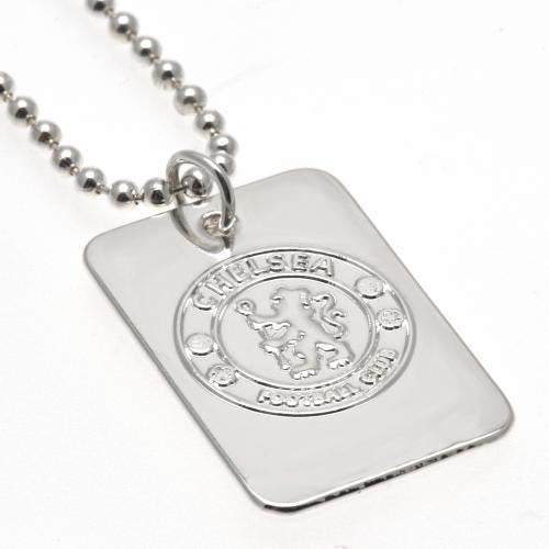 Chelsea F.C. Silver Plated Dog Tag & Chain