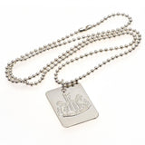 Newcastle United F.C. Silver Plated Dog Tag & Chain