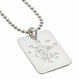Rangers F.C. Silver Plated Dog Tag & Chain