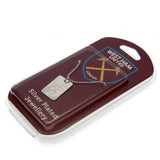 West Ham United F.C. Silver Plated Dog Tag & Chain