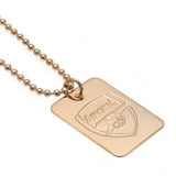 Arsenal F.C. Gold Plated Dog Tag & Chain