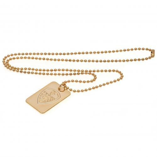 Leeds United F.C. Gold Plated Dog Tag & Chain
