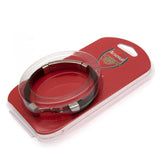 Arsenal F.C. Silver Inlay Silicone Bracelet