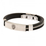 Arsenal F.C. Silver Inlay Silicone Bracelet