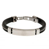 Leicester City F.C. Silver Inlay Silicone Bracelet