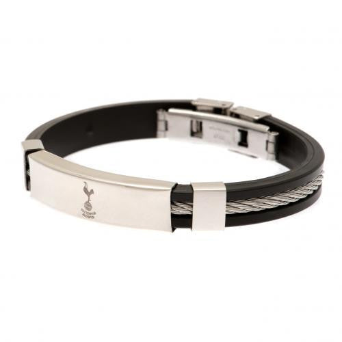 Tottenham Hotspur F.C. Silver Inlay Silicone Bracelet