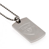 Arsenal F.C. Engraved Crest Dog Tag & Chain