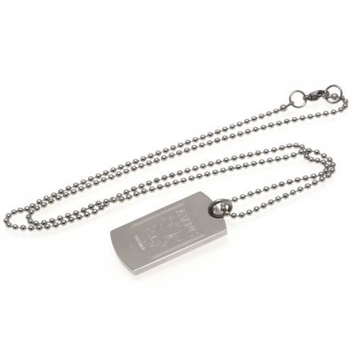 Aston Villa F.C. Engraved Crest Dog Tag & Chain