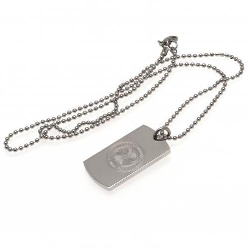Celtic F.C. Engraved Crest Dog Tag & Chain