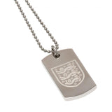 England F.A. Engraved Crest Dog Tag & Chain
