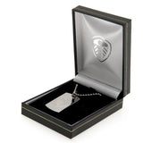Leeds United F.C. Engraved Crest Dog Tag & Chain