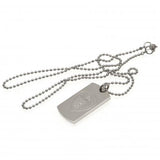 Leeds United F.C. Engraved Crest Dog Tag & Chain