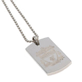 Liverpool F.C. Engraved Crest Dog Tag & Chain CR