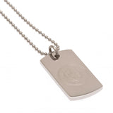 Manchester City F.C. Engraved Crest Dog Tag & Chain