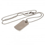 Manchester City F.C. Engraved Crest Dog Tag & Chain