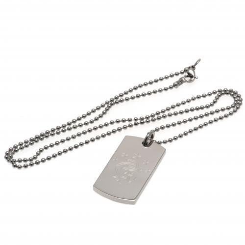 Rangers F.C. Engraved Crest Dog Tag & Chain