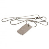 West Ham United F.C. Engraved Crest Dog Tag & Chain