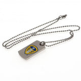 Leeds United F.C. Colour Crest Dog Tag & Chain