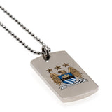 Manchester City F.C. Colour Crest Dog Tag & Chain EC