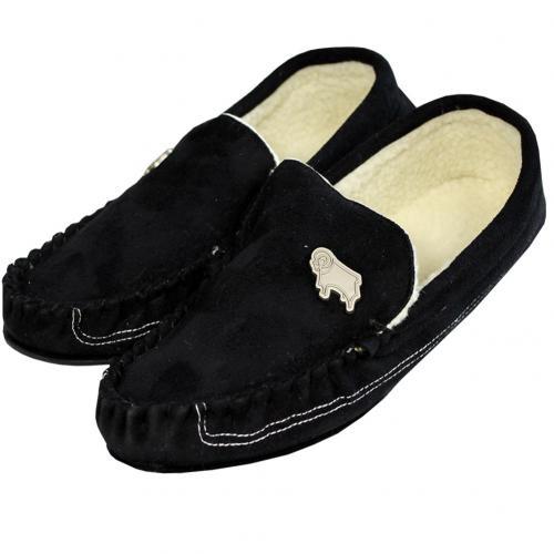 Derby County F.C. Mens Moccasins 9-10 BLK