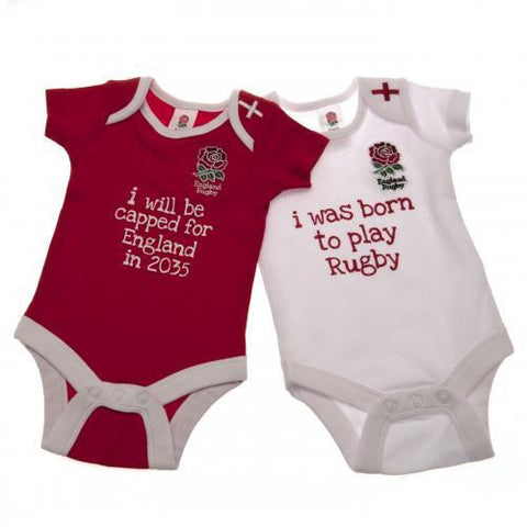 England R.F.U. 2 Pack Bodysuit 6-9 mths RW
