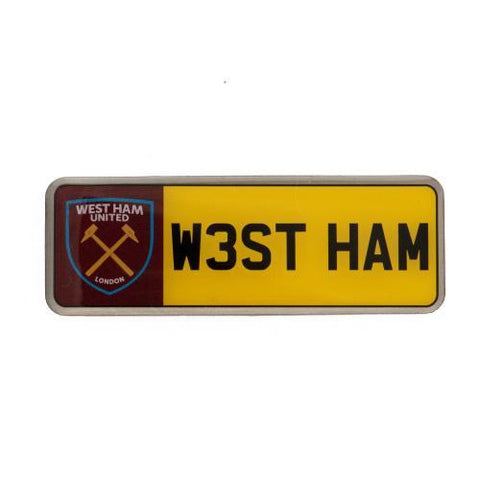 West Ham United F.C. Number Plate Badge