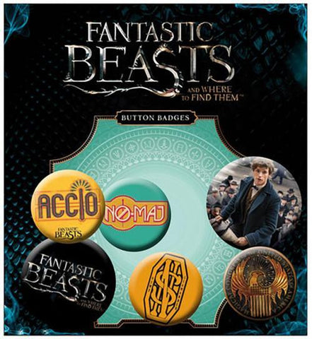 Fantastic Beasts Button Badge Set