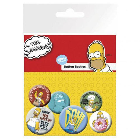 The Simpsons Button Badge Set