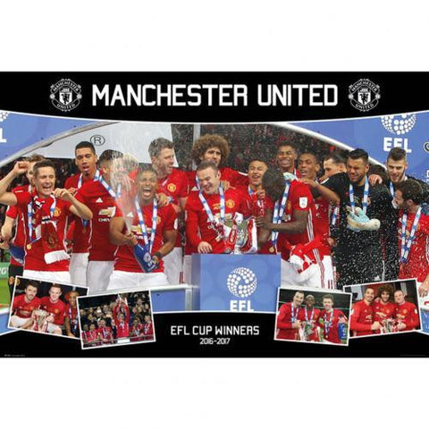 Manchester United F.C. Poster EFL Cup Winners 82