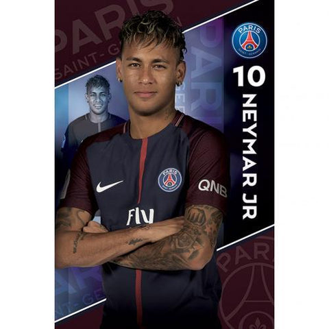 Paris Saint Germain F.C. Poster Neymar 10