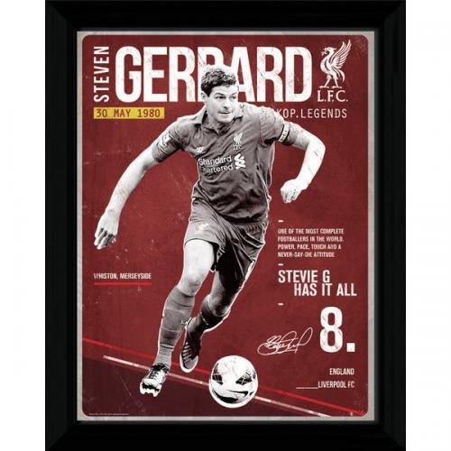 Liverpool F.C. Picture Gerrard Retro 16 x 12