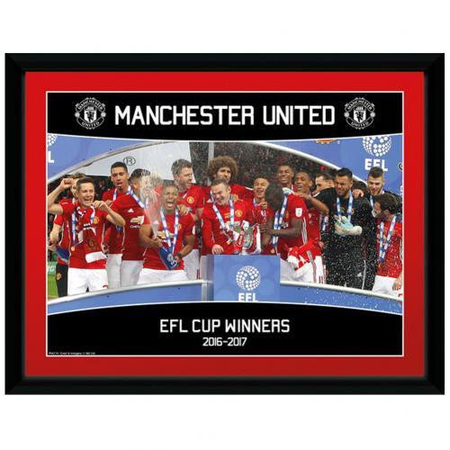 Manchester United F.C. Picture EFL Cup Winners 16 x 12