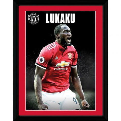 Manchester United F.C. Picture Lukaku Profile 16 x 12