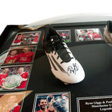 Manchester United F.C. Giggs &amp;amp; Scholes Signed Boots (Dual Framed)