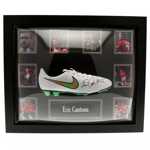 Manchester United F.C. Cantona Signed Boot (Framed)