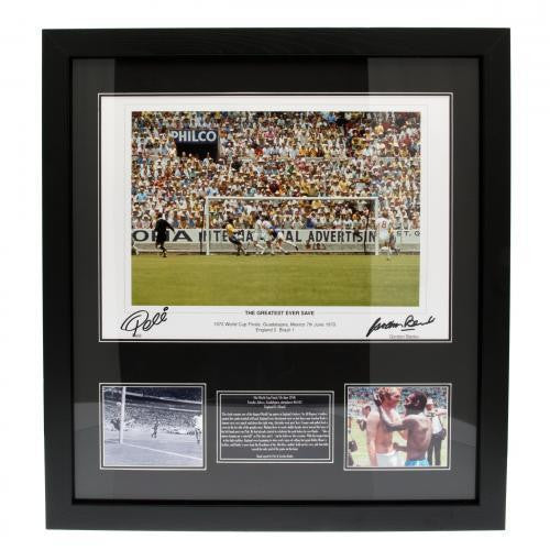 Pele &amp;amp; Banks Dual Signed Framed Print