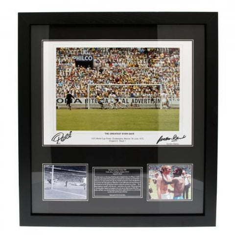 Pele &amp;amp; Banks Dual Signed Framed Print