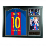 F.C. Barcelona Messi Signed Shirt (Framed)