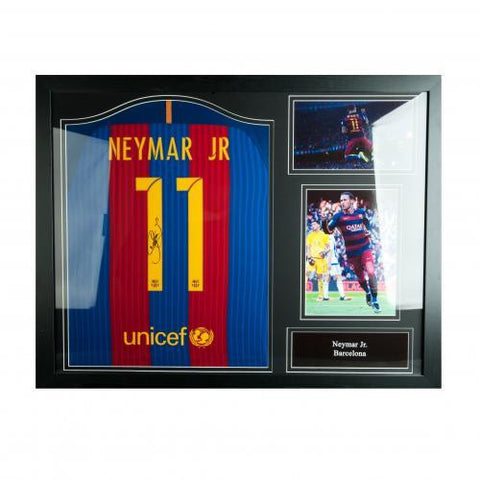 F.C. Barcelona Neymar Signed Shirt (Framed)