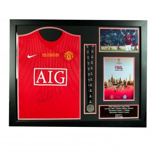 Manchester United F.C. Giggs Signed Shirt Medal (Framed)